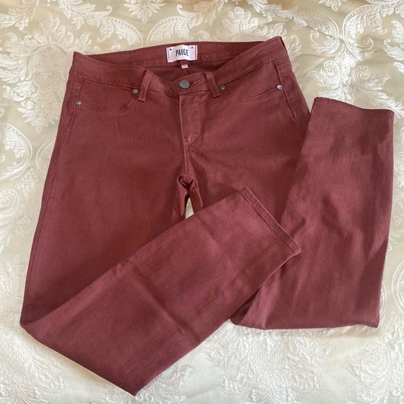 NWOT Paige verdugo crop redwood silk coating jeans - Picture 1 of 14